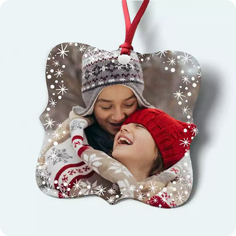 Fotoornament aus Aluminium, quadratisch
